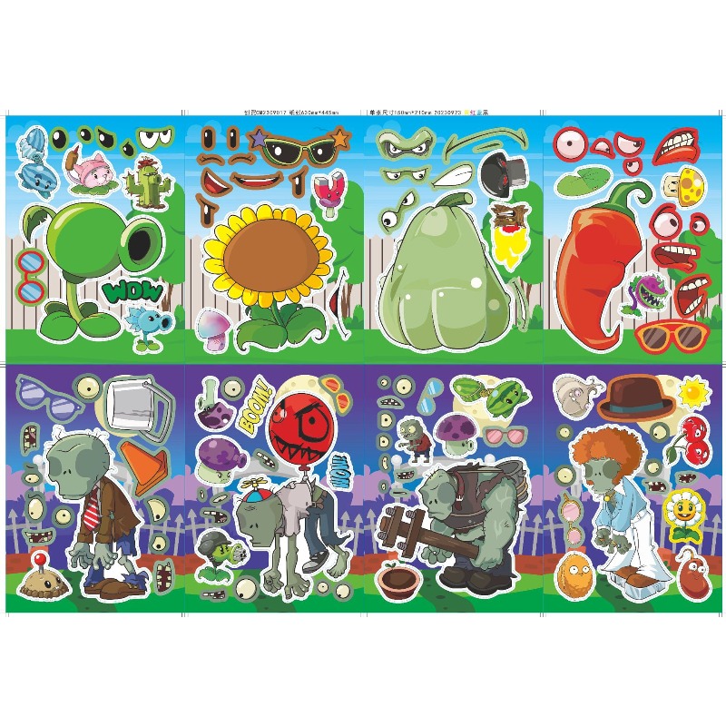 Plant Parent Vs Plantin - Stiker Puzzle Anime Kartun Lucu Plants
