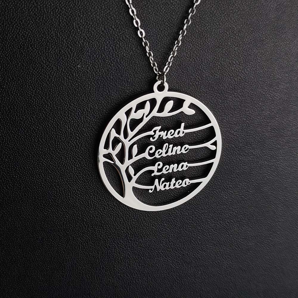 Plant Parent Name - Kalung pohon kehidupan kustom untuk wanita