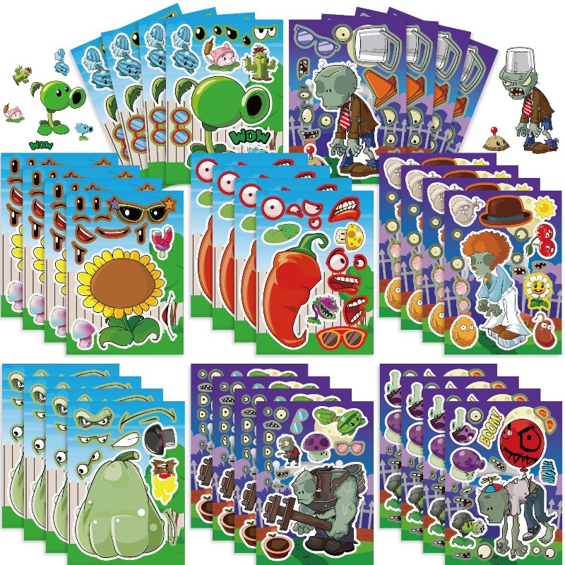 Stiker Puzzle Anime Kartun Luc - Plant Parent Vs Plantin ulasan dan harga