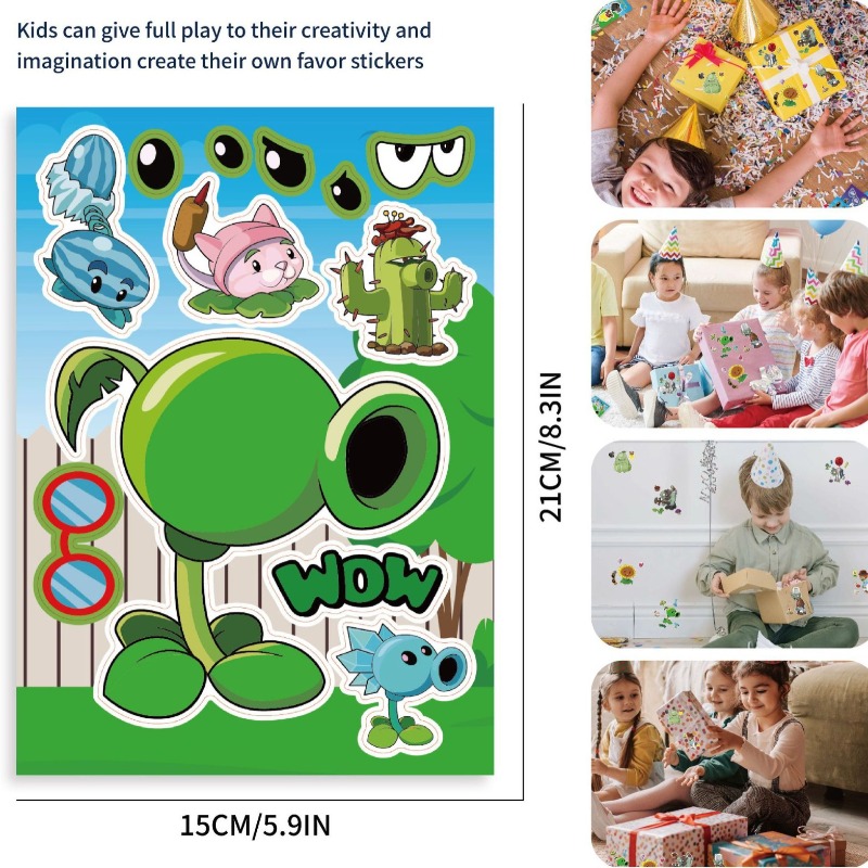 Stiker Puzzle Anime Kartun Luc - Plant Parent Vs Plantin ulasan dan harga