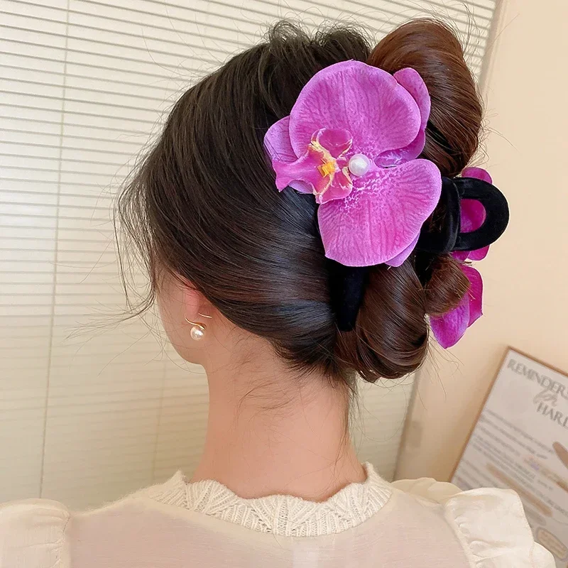 3 buah klip cakar rambut anggr - Orchid Phalaenopsis ulasan dan harga